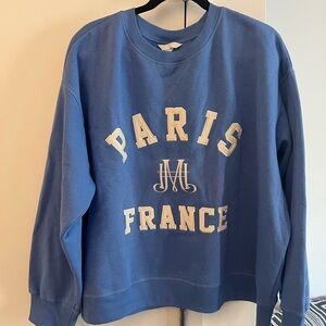 H&M Soft Blue Paris Sweatshirt